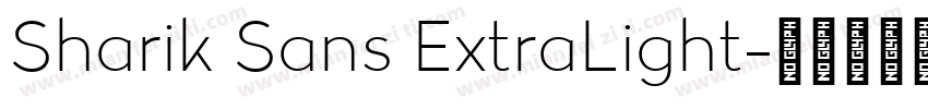 Sharik Sans ExtraLight字体转换
